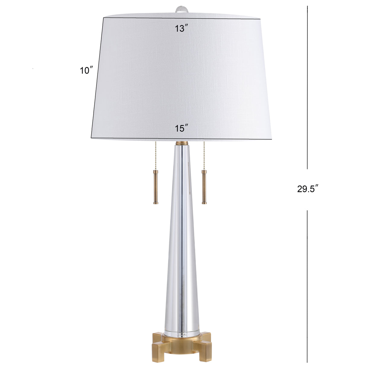 Zoe 2-Light Crystal LED Table Lamp