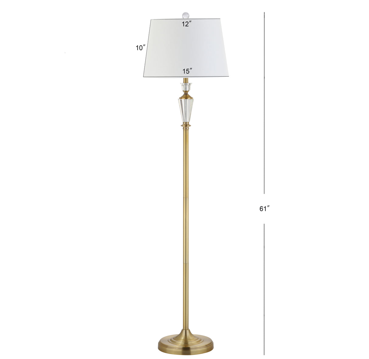 Harper Crystal / Metal LED Floor Lamp