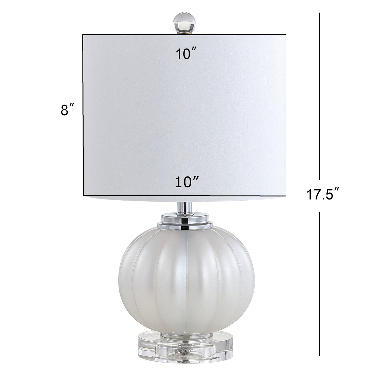 Pearl Glass/Crystal LED Table Lamp