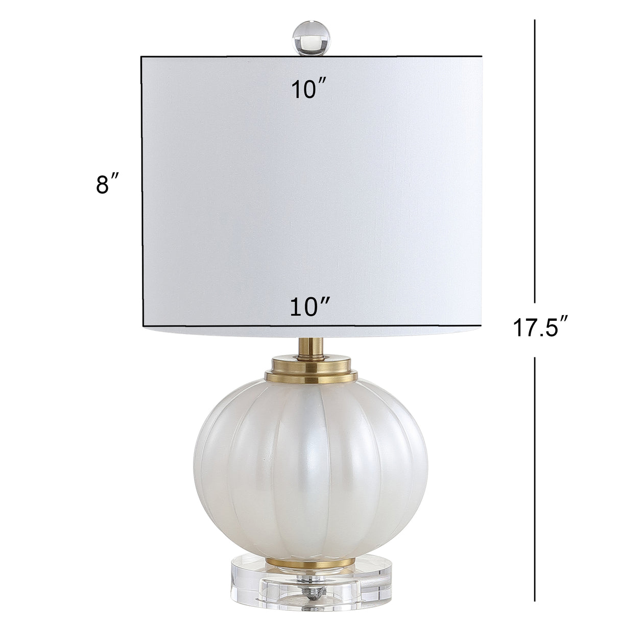 Pearl Glass/Crystal LED Table Lamp