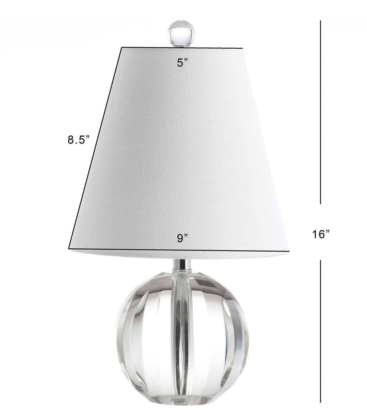Goddard Crystal Ball/Metal LED Table Lamp