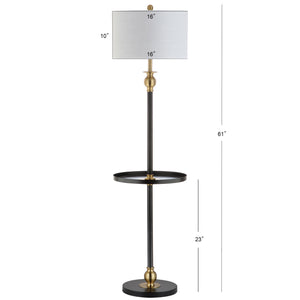 Evans Metal LED End Table Floor Lamp