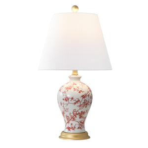 Grace French Country Cottage Ceramic/Iron Floral Urn LED Table Lamp