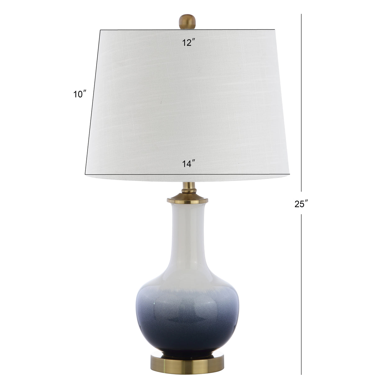 Gradient Ceramic/Brass LED Table Lamp