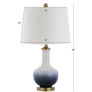 Gradient Ceramic/Brass LED Table Lamp