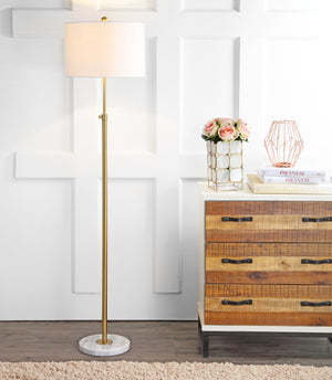 June Adjustable Metal/Marble LED Floor Lamp
