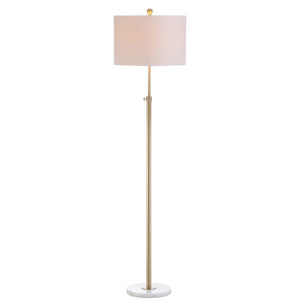 June Adjustable Metal/Marble LED Floor Lamp