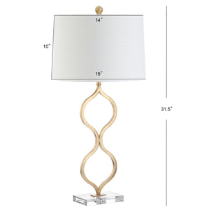 Levi Metal/Crystal LED Table Lamp