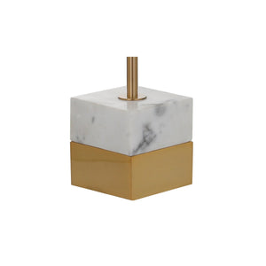 Iva Adjustable Brass Library LED Floor Lamp