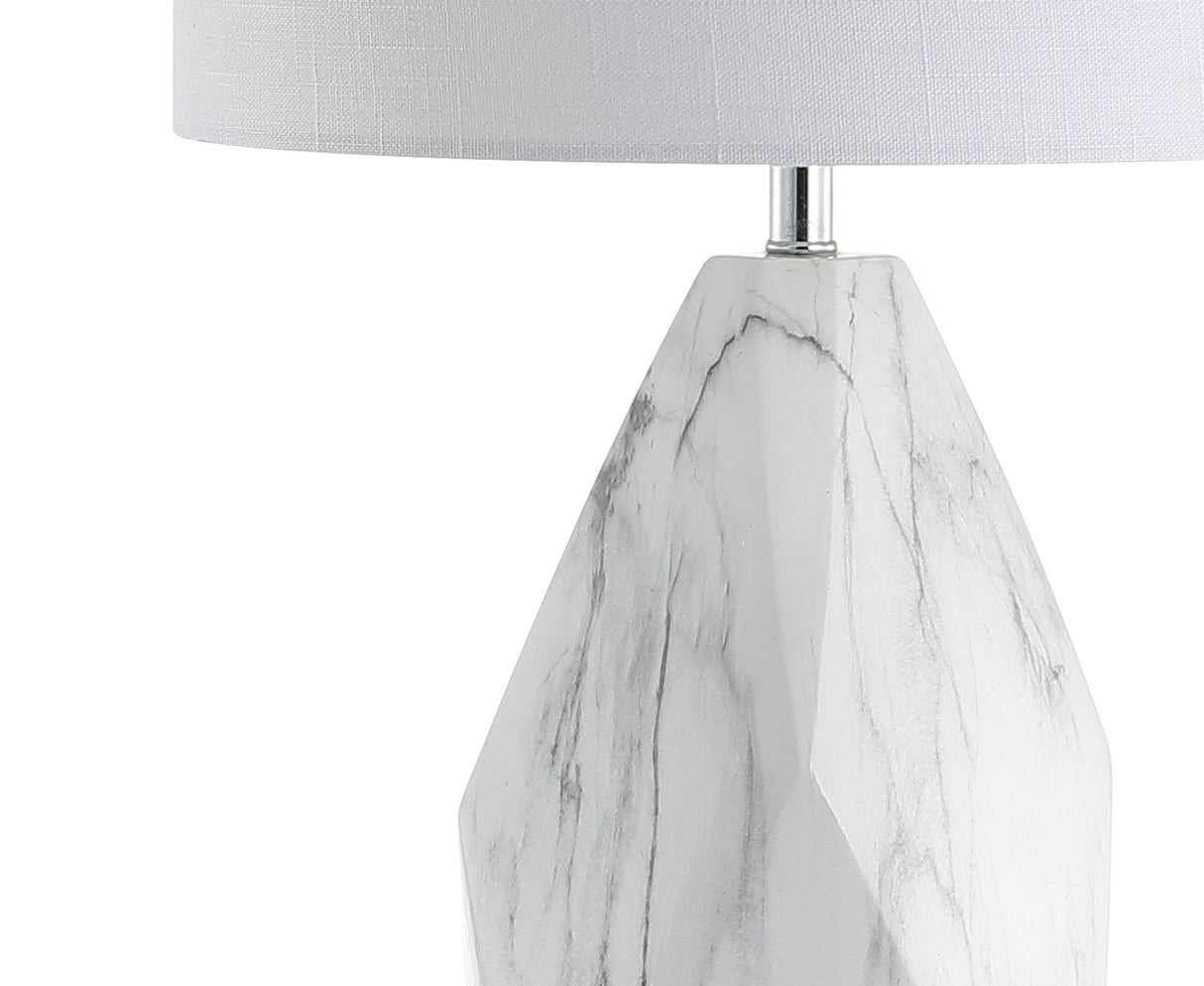 Oslo Ceramic Marble/Crystal LED Table Lamp