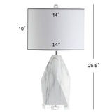 Oslo Ceramic Marble/Crystal LED Table Lamp