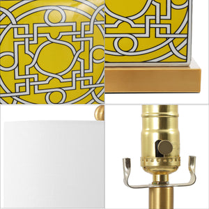 Catherine Modern Transitional Ceramic/Metal Square Ginger Jar LED Table Lamp