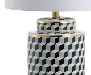 Ellie Tumbling Block Ceramic/Metal LED Table Lamp
