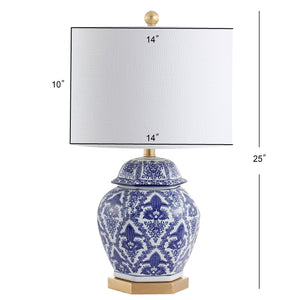 Gretchen Ginger Jar Ceramic/Metal LED Table Lamp