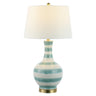 Tucker Striped Ceramic/Metal LED Table Lamp