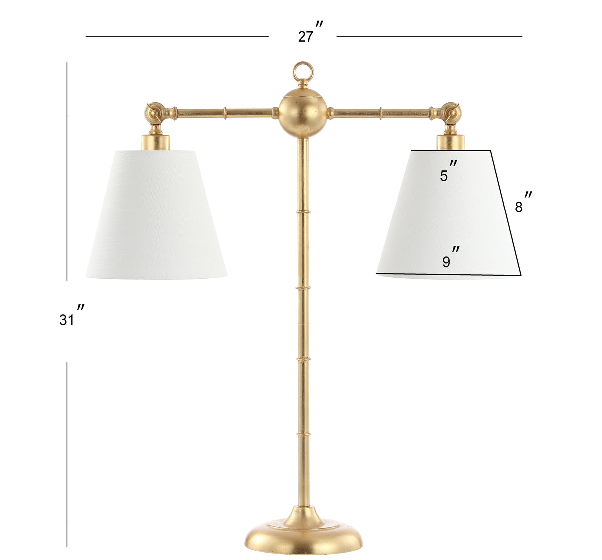 Ruth 2-Light Library Metal LED Table Lamp