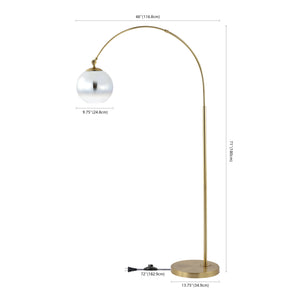 Nora Coastal Vintage Iron LED Floor Lamp