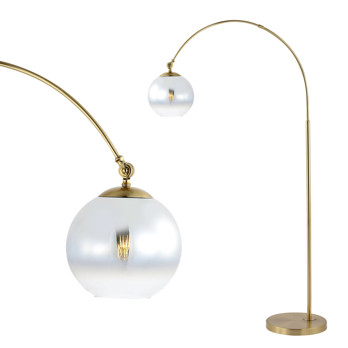 Nora Coastal Vintage Iron LED Floor Lamp