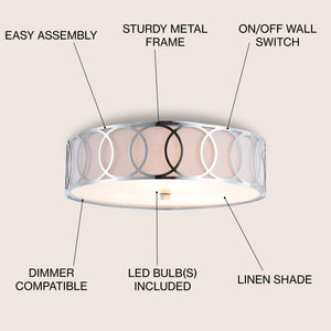 Aubrey Metal LED Flush Mount