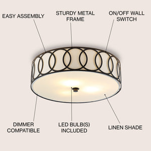 Aubrey Metal LED Flush Mount