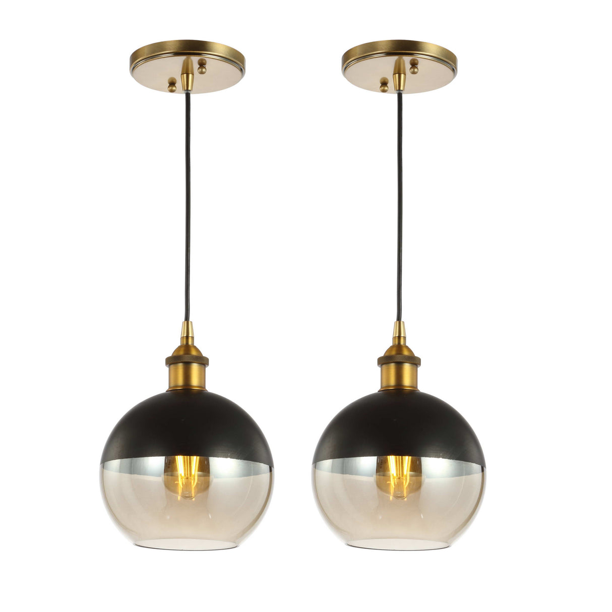 Nixon-1-Light-Mid-Century-Modern-Metal/Glass-Adjustable-Drop-Globe-LED-Pendants-Pendants