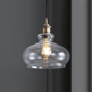 Wyatt Adjustable Drop Pharmacy Metal/Glass LED Pendant