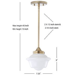 Kurtz Adjustable Drop Metal/Glass LED Pendant