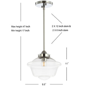 Kurtz Adjustable Drop Metal/Glass LED Pendant