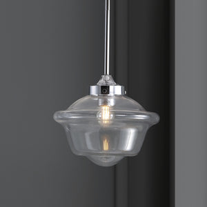 Kurtz Adjustable Drop Metal/Glass LED Pendant