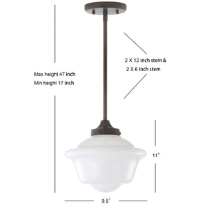 Kurtz Adjustable Drop Metal/Glass LED Pendant