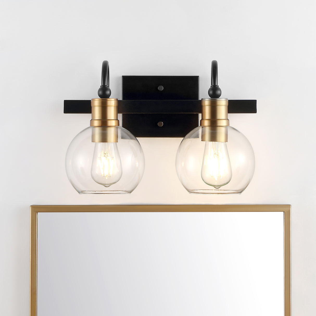 Marais-2-Light-Iron/Glass-Rustic-Vintage-LED-Vanity-Light-Bathroom-Vanity-Lights
