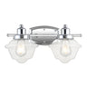 Orleans 2-Light Iron/Glass schoolhouse LED Vanity Light