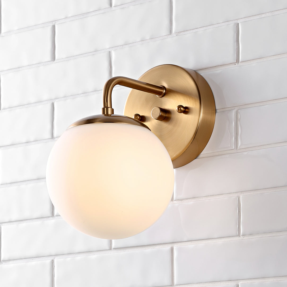 Louis-1-Light-Metal/Frosted-Glass-Modern-Contemporary-LED-Vanity-Bathroom-Vanity-Lights