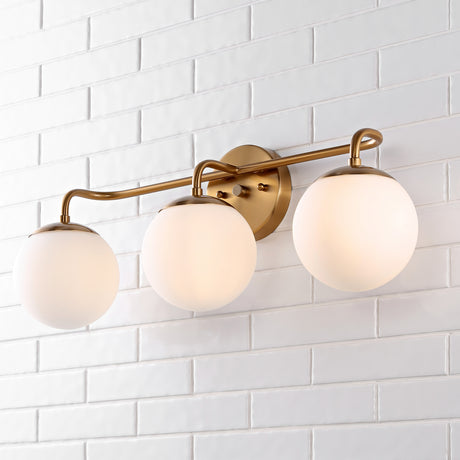 Louis-3-Light-Metal/Frosted-Glass-Modern-Contemporary-LED-Vanity-Bathroom-Vanity-Lights