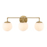 Louis 3-Light Metal/Frosted Glass Modern Contemporary LED Vanity