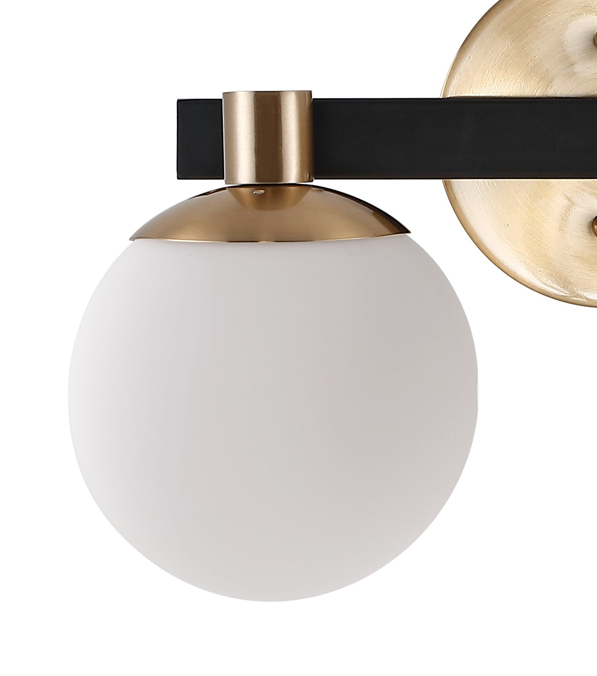 Modernist 2-Light Metal/Frosted Glass Modern Contemporary LED Vanity