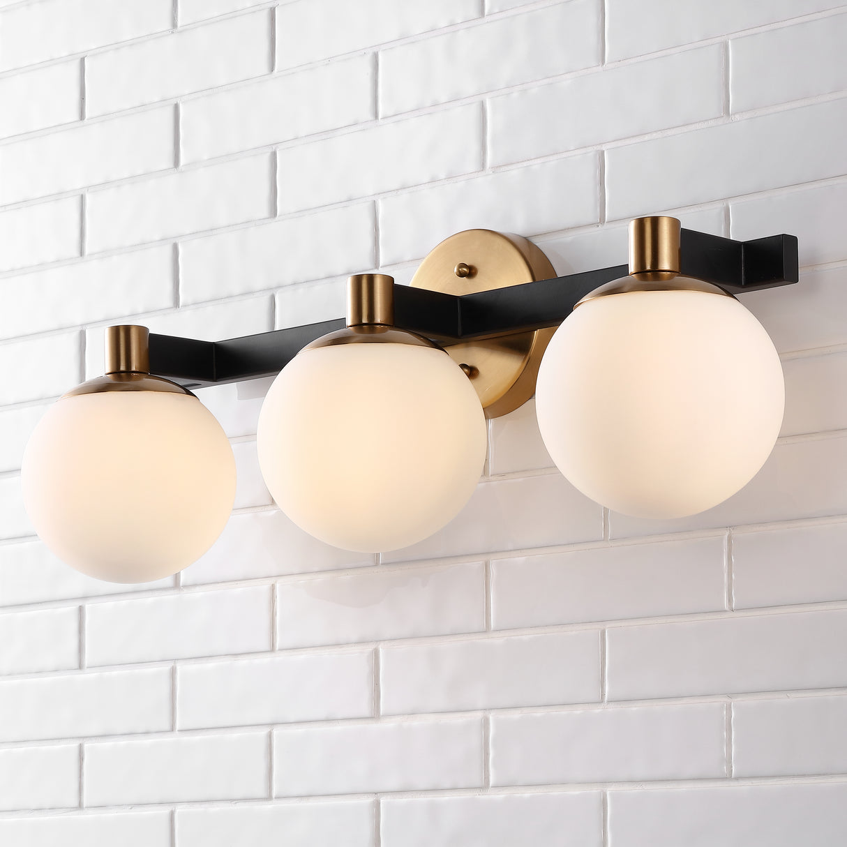 Modernist-3-Light-Metal/Frosted-Glass-Modern-Contemporary-LED-Vanity-Vanity-Lights