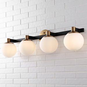 Modernist-4-Light-Metal/Frosted-Glass-Modern-Contemporary-LED-Vanity-Vanity-Lights