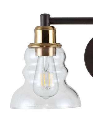 Manhattan 3-Light Metal/Glass Industrial Rustic LED Vanity