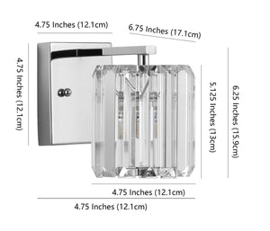 Coco 1-Light Metal/Glass Classic Glam LED Vanity Light