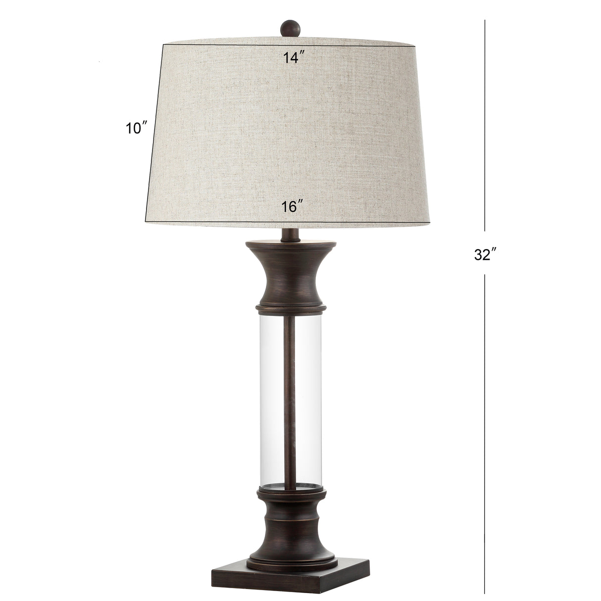 Hunter Metal/Glass LED Table Lamp