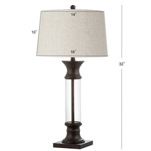 Hunter Metal/Glass LED Table Lamp