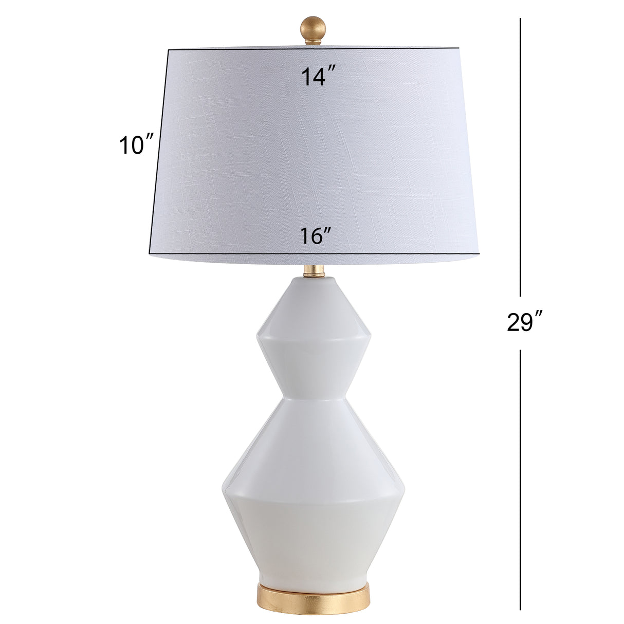 Alba Geometric Ceramic/Metal LED Table Lamp