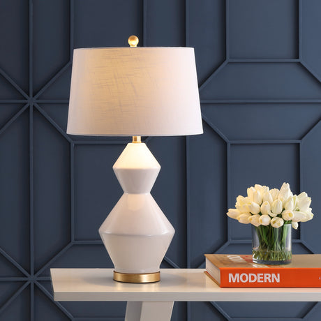 Alba-Geometric-Ceramic/Metal-LED-Table-Lamp-Table-Lamps