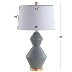 Alba Geometric Ceramic/Metal LED Table Lamp