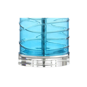 Cole Modern Fused Glass Cylinder LED Table Lamp-Set of 2