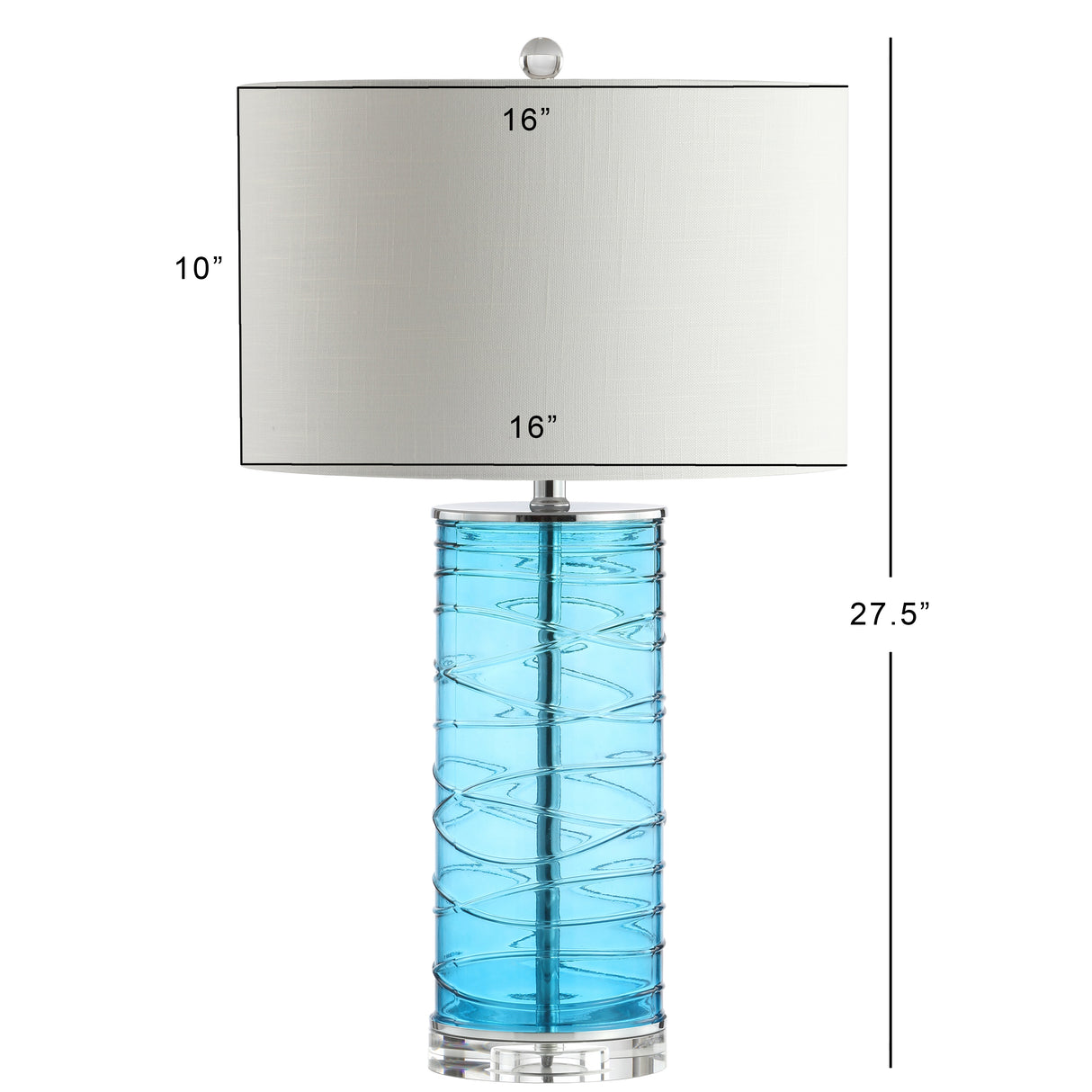 Cole Modern Fused Glass Cylinder LED Table Lamp-Set of 2