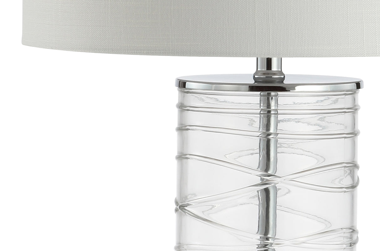 Cole Modern Fused Glass Cylinder LED Table Lamp-Set of 2