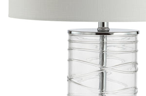 Cole Modern Fused Glass Cylinder LED Table Lamp-Set of 2