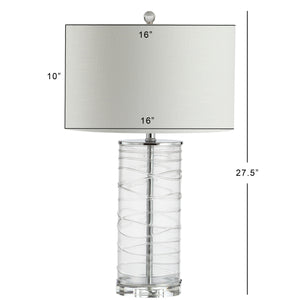 Cole Modern Fused Glass Cylinder LED Table Lamp-Set of 2